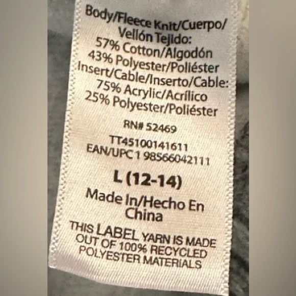 Women's Cable Knit Crew Neck Sweater - Green, White, Gray (ALL Size Lg) - Picture 8 of 8